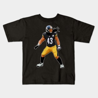 Troy Polamalu #43 Pursues The Play Kids T-Shirt